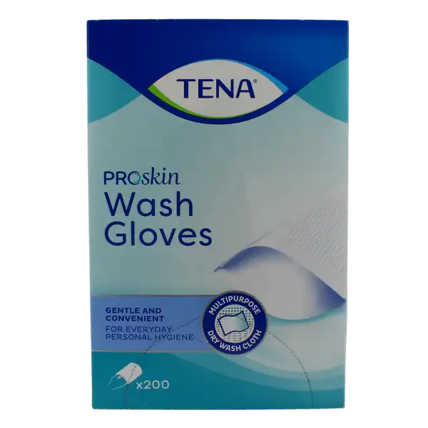 Tena Wet Wash Glove Gant Jetable B/200
