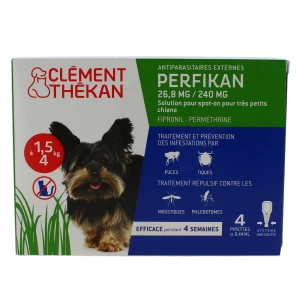 Perfikan 26,8 Mg/240 Mg Solution Pour Spot-on Pour Tres Petits Chiens, Solution Pour Spot-on