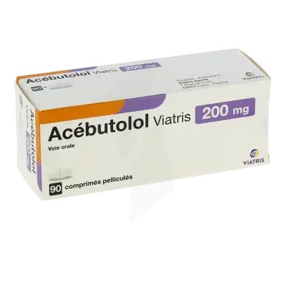 Acebutolol Viatris 200 Mg, Comprimé Pelliculé à SAINT-PRIEST