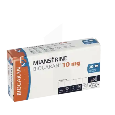 MIANSERINE BIOGARAN 10 mg, comprimé pelliculé
