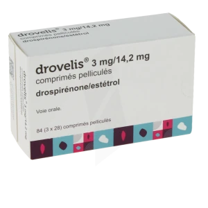 Drovelis 3 Mg/14,2 Mg, Comprimé Pelliculé