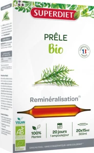 Superdiet Prêle Bio Solution Buvable 20 Ampoules/15ml