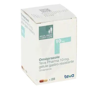 Omeprazole Teva Pharma 10 Mg, Gélule Gastro-résistante à TOULOUSE