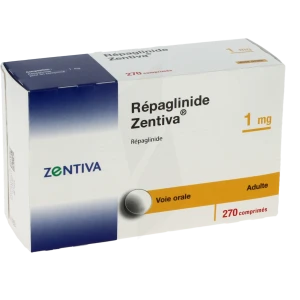 Repaglinide Zentiva 1 Mg, Comprimé