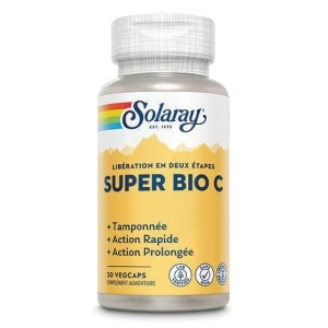 Solaray Super Bio C Tamponnée 500mg Capsules Végétales B/30