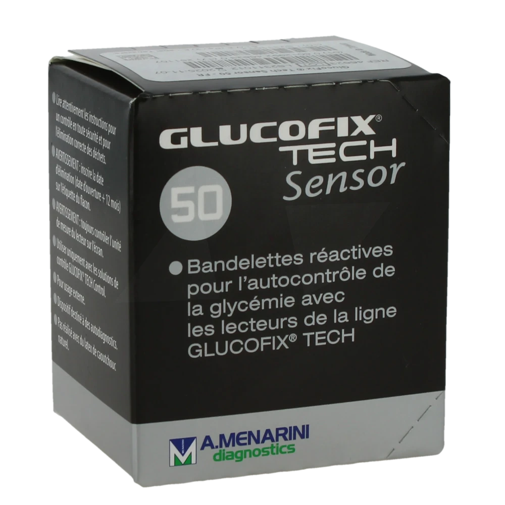 Glucofix Tech Sensor Bandelettes Réactives Pour L'autocontrôle De La Glycémie B/50