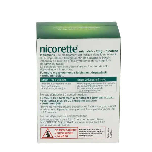 Nicorette Microtab 2 Mg, Comprimé Sublingual