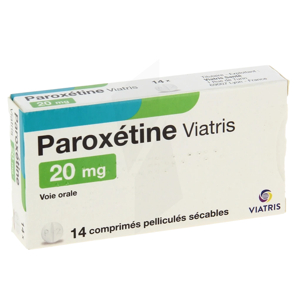 Paroxetine Viatris 20 Mg, Comprimé Pelliculé Sécable