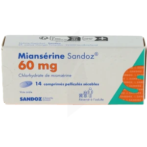 Mianserine Sandoz 60 Mg, Comprimé Pelliculé Sécable