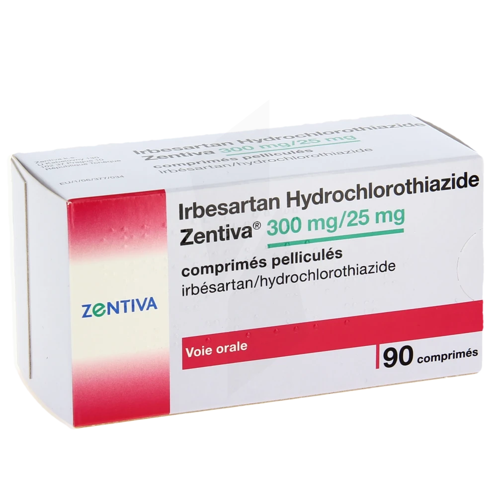 Irbesartan Hydrochlorothiazide Zentiva 300 Mg/25 Mg, Comprimé Pelliculé
