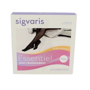 Sigvaris Essentiel Semi-transparent Collant  Femme Classe 2 Noir Medium Long
