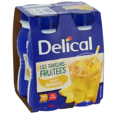 Delical Boisson Fruitee Nutriment Saveur Ananas 4bouteilles/200ml à Seyssins