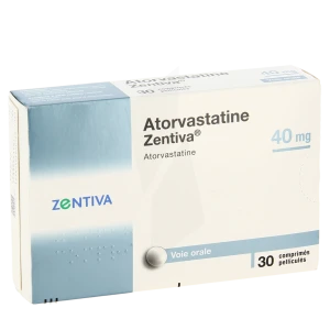 Atorvastatine Zentiva 40 Mg, Comprimé Pelliculé