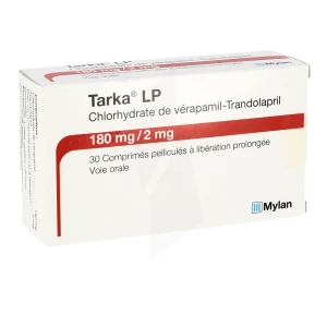Tarka Lp 180 Mg/2 Mg, Comprimé Pelliculé à Libération Prolongée