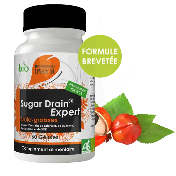 Iphym Conseil Sugardrain Brûle-graisses Bio Gélules B/60