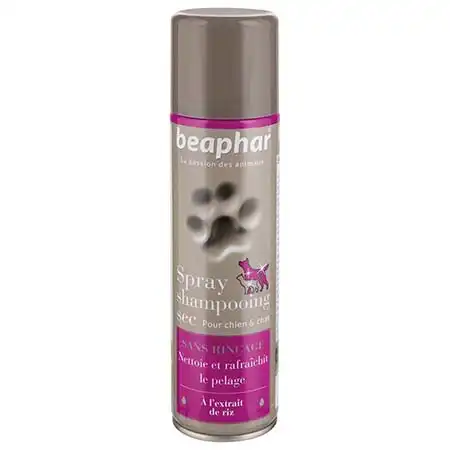 Beaphar Spray Shampooing Sec Sans Rinçage à L'extrait De Riz 250ml