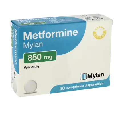 Metformine Viatris 850 Mg, Comprimé Dispersible à LIVRON-SUR-DROME