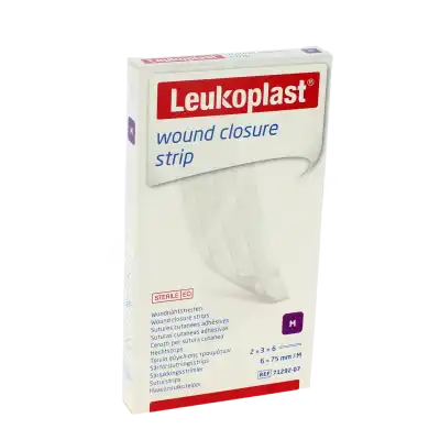 Leukos W Clos Str Sutur Cut Adh 6x75mm 2s à BU
