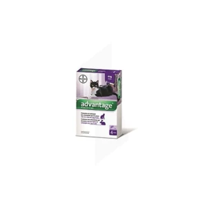 Advantage 80 Solution Application Locale Lapin-chat Moins 4kg 4 Pipettes/0,4ml