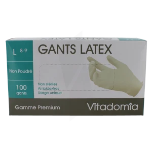 Vitadomia Gant Latex Sans Poudre Premium Tl 8/9 B/100