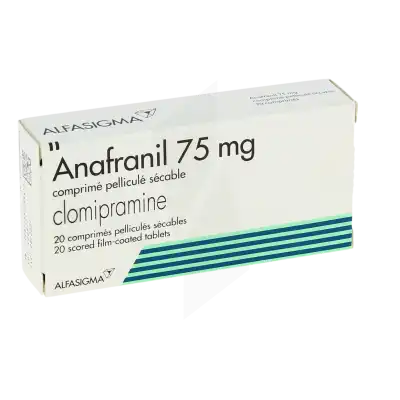 ANAFRANIL 75 mg, comprimé pelliculé sécable
