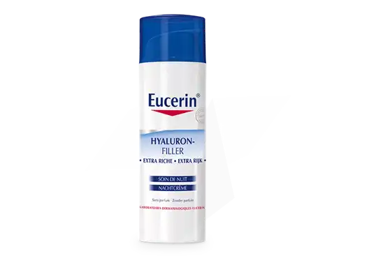 Eucerin Hyaluron-filler Extra Riche Emulsion Soin Anti-rides De Nuit 50ml