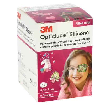 Opticlude Design Girl Pans Orthoptique Silicone Midi 5,3x7cm B/50 à Bassens