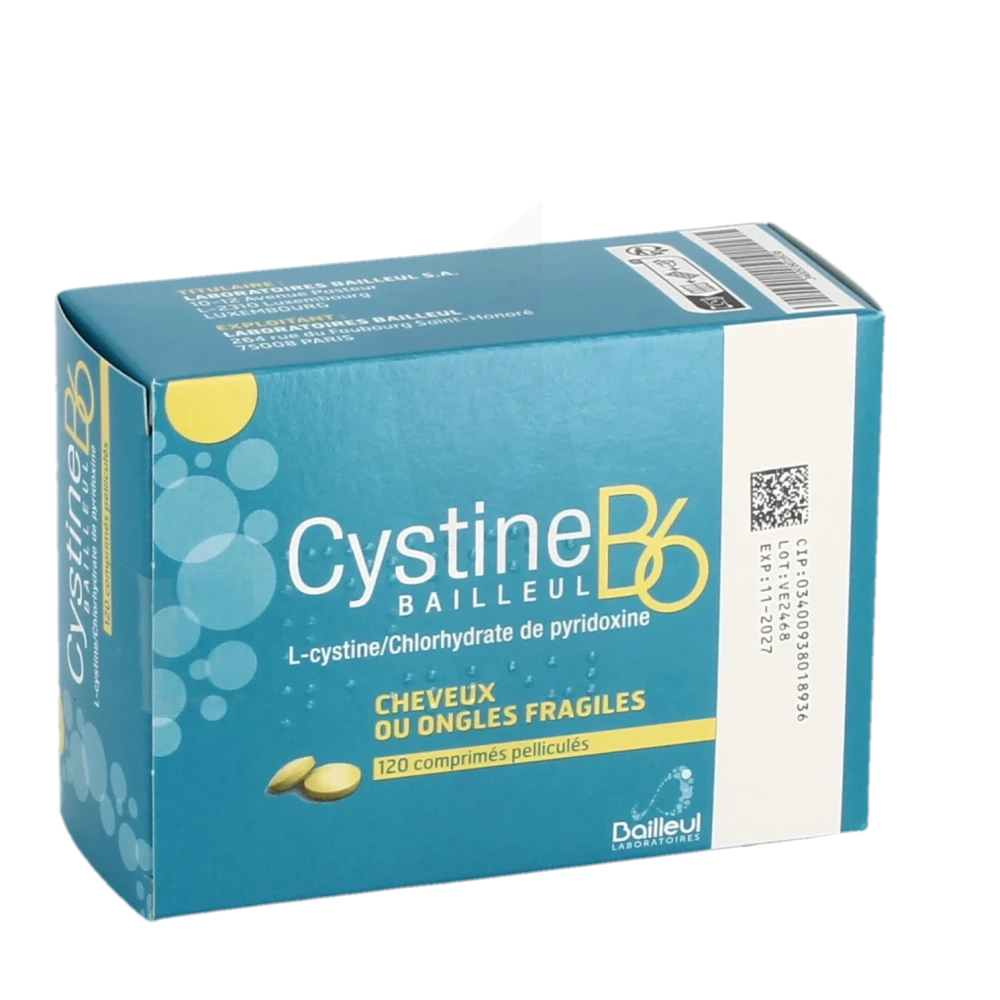 Cystine B6 Bailleul, Comprimé Pelliculé Plq/120