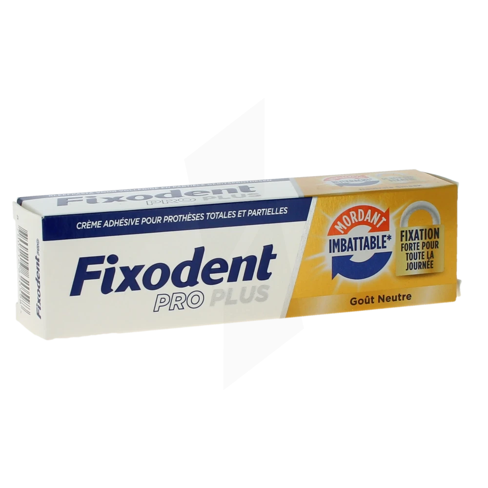Fixodent Pro Plus Mordant Imbattable Crème Adhésive Tube De 40 G