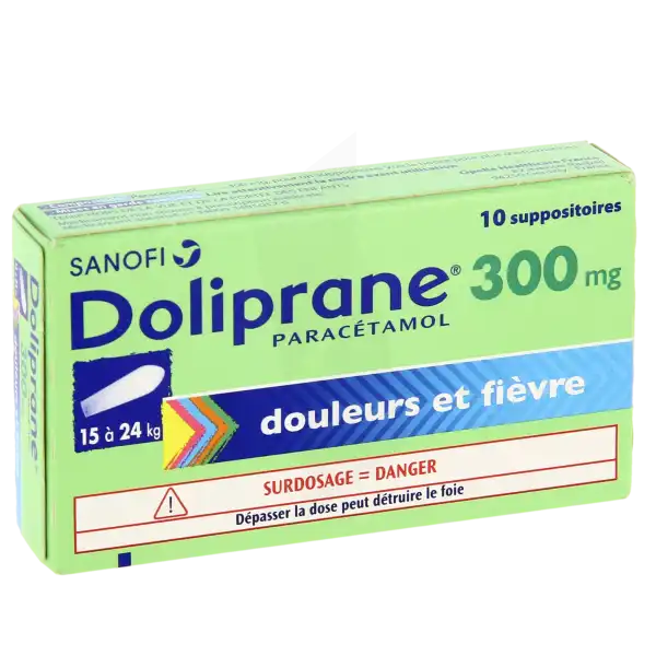 Doliprane 300 Mg, Suppositoire