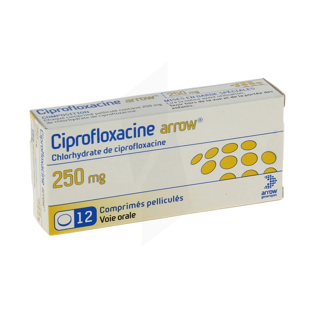 Ciprofloxacine Arrow 250 Mg, Comprimé Pelliculé