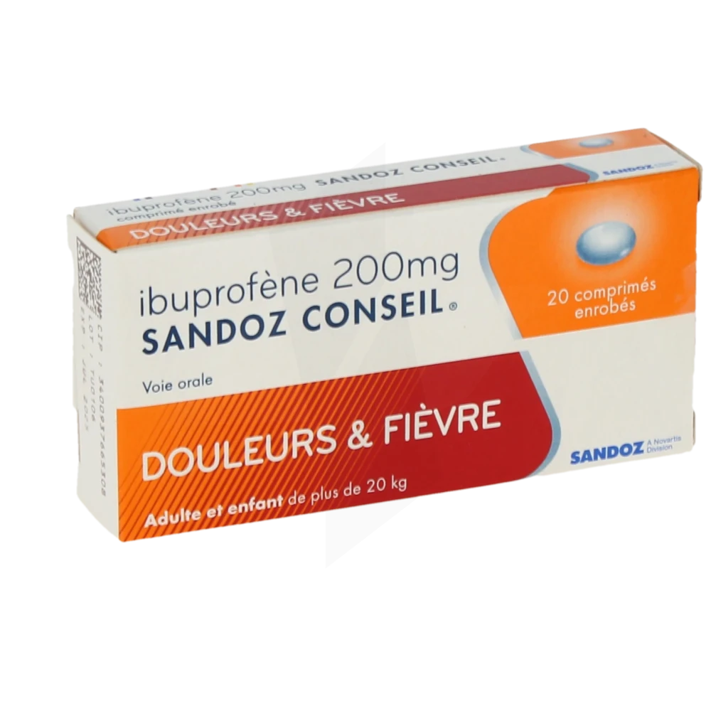 Ibuprofene Sandoz Conseil 200 Mg, Comprimé Enrobé
