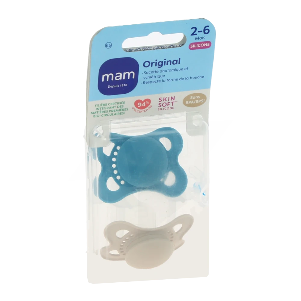 Mam Original Sucette Silicone 2-6mois Tendance B/2