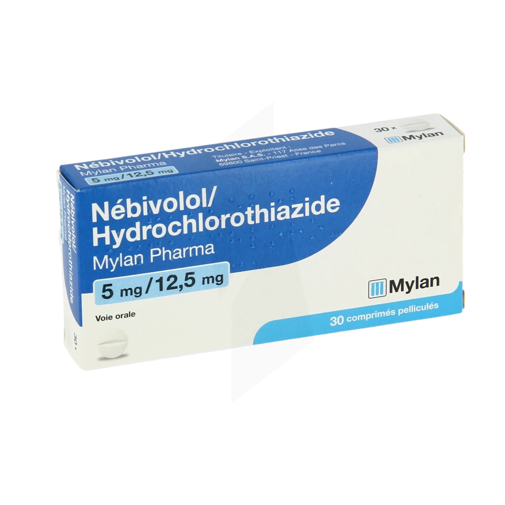 Nebivolol/hydrochlorothiazide Viatris 5 Mg/12,5 Mg, Comprimé Pelliculé