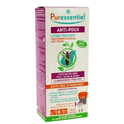 Puressentiel Anti-poux Lotion Traitante Fl/100ml + Peigne