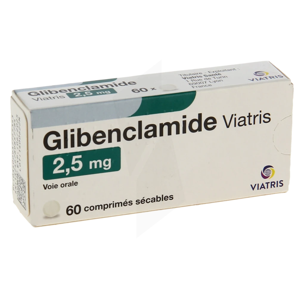 Glibenclamide Viatris 2,5 Mg, Comprimé Sécable