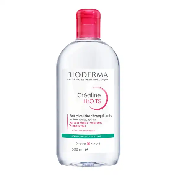 Bioderma Créaline H2o Ts Eau Micellaire Démaquillante Peau Très Sèche 500ml