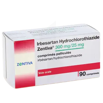 IRBESARTAN HYDROCHLOROTHIAZIDE ZENTIVA 300 mg/25 mg, comprimé pelliculé