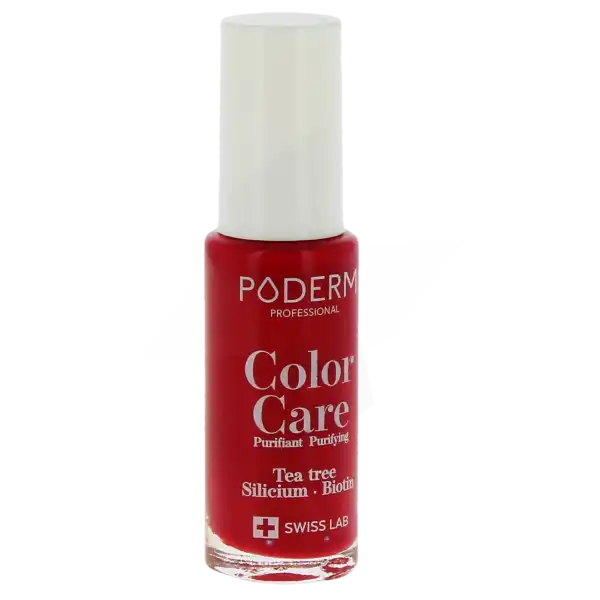 Poderm Vernis Color Care 797 Rouge Rose Flacon De 8 Ml