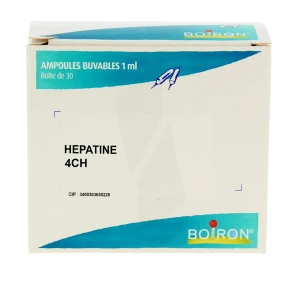 Boiron Hepatine 4ch Solution Buvable En Ampoules Boîte De 30 Ampoules