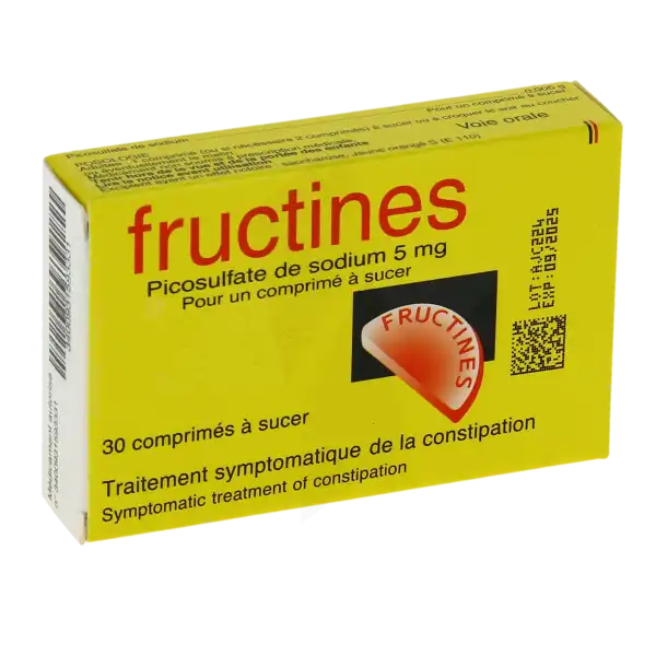 Fructines Au Picosulfate De Sodium 5 Mg, Comprimé à Sucer