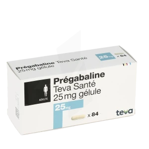 Pregabaline Teva Sante 25 Mg, Gélule