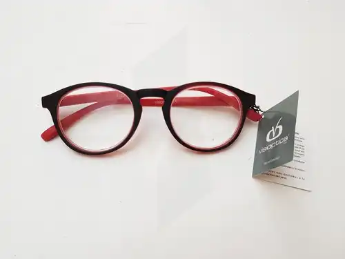 Florence Lunette De Lecture Diop +3,00 Noir Branche Rouge