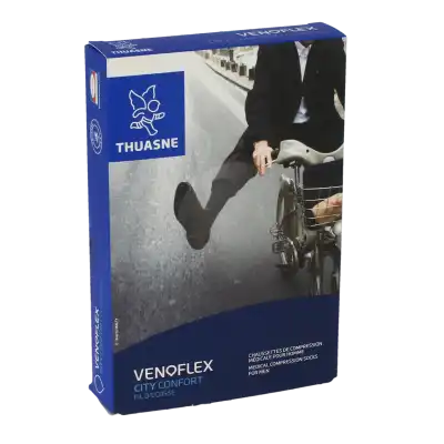 Thuasne Venoflex City 2 Chaussette Fil D'écosse Confort Homme Pied Fermé Noir T4n à FLEURANCE