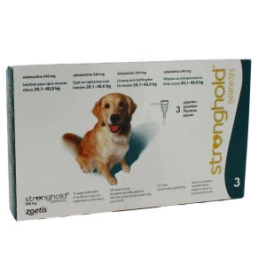 Stronghold 240 Mg Solution Pour Spot-on Pour Chiens 20,1 - 40,0 Kg, Solution Pour Spot-on