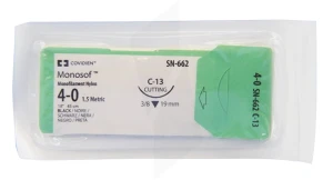 Monosof Aiguillee, Usp 4/0, N° 1,5, Long. 90 Cm, Aig. 19 Mm