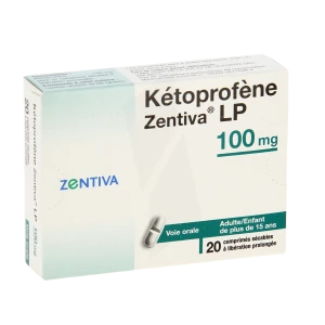 Ketoprofene Zentiva Lp 100 Mg, Comprimé Sécable à Libération Prolongée