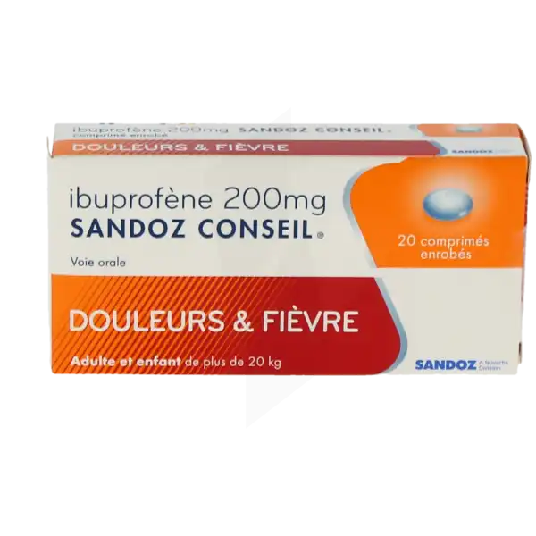 Ibuprofene Sandoz Conseil 200 Mg, Comprimé Enrobé