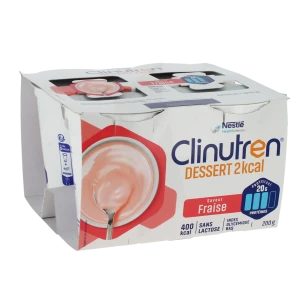 Clinutren Dessert 2.0 Kcal Nutriment Fraise 4 Cups/200g