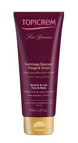 Topicrem Soins Glamours Gommage Douceur Visage & Corps, Tube 200 Ml